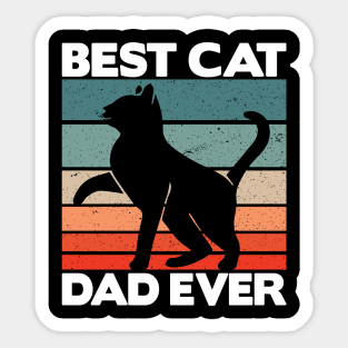 Best Cat Dad Ever Retro Vintage Daddy Gift Cats Sticker